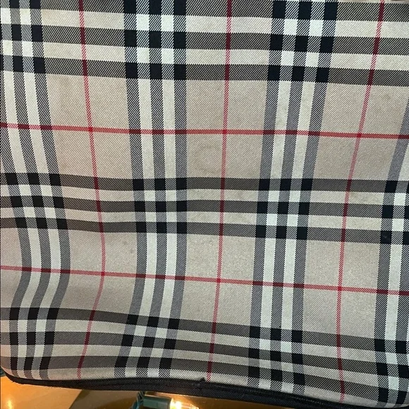 BurberryS Blue Label Plaid Tote Bag with Tan Accents - Picture 5 of 16